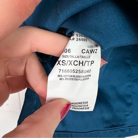 Dickies Scrubs Top womens XS Blue EDS Signature Shirt Front Pockets Short Sleeve - Picture 7 of 9